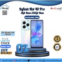 INFINIX HOT 40 PRO 8-256GB BRAND NEW BOX PACK OFFICIAL PTA APPROVED WITH 1YEAR WARRANTY_ON INSTALLMENT