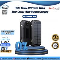 YOLO HELIOS 10 FAST SOLAR + WIRELESS CHARGING BANK - 10000MAH - ON INSTALLMENT BY MICROTEL TRADING