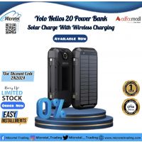 YOLO HELIOS 20 FAST SOLAR + WIRELESS CHARGING POWER BANK- 20000MAH - ON INSTALLMENT BY MICROTEL TRADING