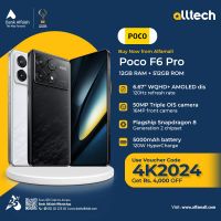 Xiaomi POCO F6 Pro 12GB-512GB | 1 Year Warranty | PTA Approved | Monthly Installments By ALLTECH Upto 12 Months