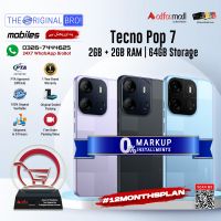 Tecno Pop 7 | 2GB RAM | 64GB Storage | PTA Approved | 1 Year Warranty | Installments Upto 12 Months - The Original Bro Mobiles