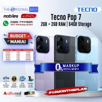 Tecno Pop 7 2GB RAM 64GB Storage | PTA Approved | 1 Year Warranty | Installments | The Original Bro