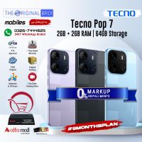 Tecno Pop 7 2GB RAM 64GB Storage | PTA Approved | 1 Year Warranty | Installments | The Original Bro