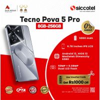 Tecno Pova 5 Pro 8GB-256GB | 1 Year Warranty | PTA Approved | Monthly Installment By Siccotel Upto 12 Months