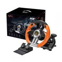 PXN V3 Pro Racing Game Steering Wheel with Brake Pedal (Orange)