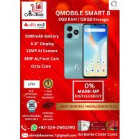 QMOBILE SMART 8 (4GB + 4GB EXTENDED RAM & 128GB ROM) On Easy Monthly Installments By ALI's Mobile