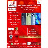 QMOBILE Q SMART BLAZE (4GB + 4GB EXTENDED RAM 64GB ROM) On Easy Monthly Installments By ALI's Mobile