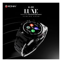 Ronin R-011 Luxe Smart Watch Metal Dial 1.43 Inches Amoled Display - New Look Smartwatch 100+ Sports Mode and IP68 Water Resist - Bluetooth 5.2 Advance Features and Cloud Based Watch Faces (Black) - ON INSTALLMENT