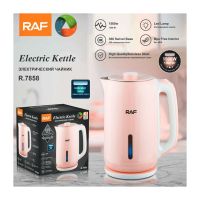 RAF Electric Kettle 3L led lamp 360 Swivel Base High-Quality Stainless Steel BPA Free Interior (Random Color) - ON INSTALLMENT