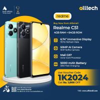 Realme C51 4GB-64GB | 1 Year Warranty | PTA Approved | Monthly Installments By ALLTECH Upto 12 Months