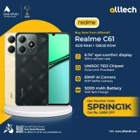 Realme C61 6GB-128GB | PTA Approved | 2 Year Warranty | Monthly Installments By ALLTECH upto 12 Months