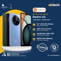 Redmi A3 4GB-64GB | 1 Year Warranty | PTA Approved | Monthly Installments By ALLTECH Upto 12 Months