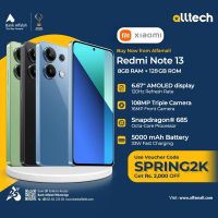 Redmi Note 13 8GB-128GB | 1 Year Warranty | PTA Approved | Monthly Installments By ALLTECH Upto 12 Months