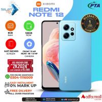 Xiaomi Redmi Note 12 8GB,128Gb on Easy installment with Official Warranty and Same Day Delivery In Karachi Only SALAMTEC BEST PRICES