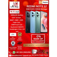 REDMI NOTE 12 (8GB RAM 128GB ROM) On Easy Monthly Installments By ALI's Mobile