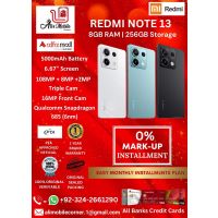 REDMI NOTE 13 (8GB + 8GB EXTENDED RAM 256GB ROM) On Easy Monthly Installments By ALI's Mobile