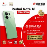 Redmi Note 13 8GB-256GB | 1 Year Warranty | PTA Approved | Monthly Installment By Siccotel Upto 12 Months