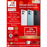 REDMI NOTE 13 (8GB RAM & 128GB ROM) On Easy Monthly Installments By ALI's Mobile
