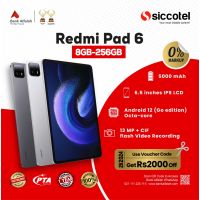 Xiaomi Pad 6 8GB-256GB | 1 Year Warranty | PTA Approved | Monthly Installment By Siccotel Upto 12 Months