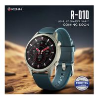Ronin R-010 Metallic Finish Smart Watch +1 Free Black Silicon Strap with Every Watch - ON INSTALLMENT