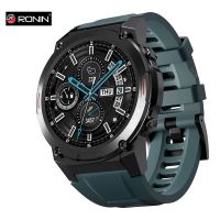 Ronin R-011 Smart Watch Black With Black Dial +1 Free Green Silicon Strap (Always On Display) - ON INSTALLMENT