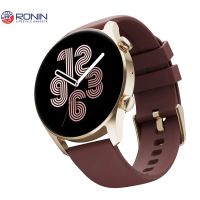 R-08 Always On Display Smart Watch +1 Free Black Strap with Every Watch (Golden-Maroon) - ON INSTALLMENT