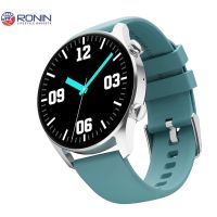 R-08 Always On Display Smart Watch +1 Free Black Strap with Every Watch (Silver-Teal) - ON INSTALLMENT