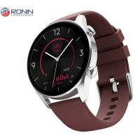 R-08 Always On Display Smart Watch +1 Free Black Strap with Every Watch (Silver-Maroon) - ON INSTALLMENT