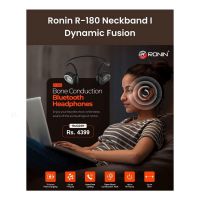 Ronin R-180 Smart & Fit Bluetooth Neckband - ON INSTALLMENT