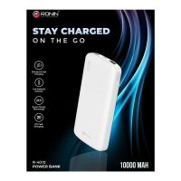 Ronin R-4010 Charge On The Go 10000mah Powerbank (White) - ON INSTALLMENT