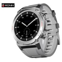 Ronin R-011 Smart Watch Grey With Silver Dial +1 Free Orange Silicon Strap (Always On Display) - ON INSTALLMENT