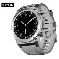 Ronin R-011 Smart Watch Grey With Silver Dial +1 Free Orange Silicon Strap (Always On Display) - Premier Banking