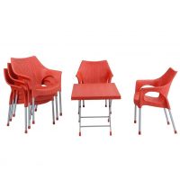  SAAB Plastic Chair SP-316-SET ( 4 Chairs + 1 Table ) 