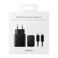 SAMSUNG 45W POWER ADAPTER 1.8M C2C CABLE BLACK (2 PIN) -  ON INSTALLMENT
