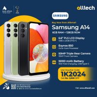 Samsung A14 4GB-128GB | 1 Year Warranty | PTA Approved | Monthly Installments By ALLTECH Upto 12 Months