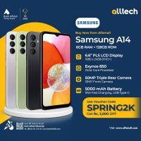 Samsung A14 4GB-128GB | 1 Year Warranty | PTA Approved | Monthly Installments By ALLTECH Upto 12 Months