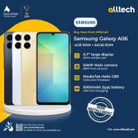 Samsung A06 4GB-64GB | 1 Year Warranty | PTA Approved | Non Installments By ALLTECH