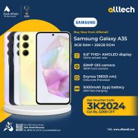 Samsung A35 5G 8GB-256GB | 1 Year Warranty | PTA Approved | Monthly Installments By ALLTECH Upto 12 Months