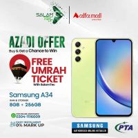 Samsung Galaxy A34 8GB RAM 256GB Storage On Easy Installments (12 Months) with 1 Year Brand Warranty & PTA Approved With Free Gift by SALAMTEC & BEST PRICES