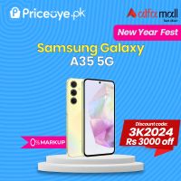 Samsung A35 5G (Awesome Lemon) 256GB 8GB RAM Priceoye Easy Monthly Installment PTA Approved 
