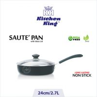 kitchen King Saute Pan (Glass Lid) – 24cm with Free Delivery