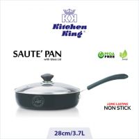 kitchen King Saute Pan (Glass Lid) – 28cm with Free Delivery