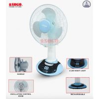 Sogo Rechargeable Table or Desk Fan JPN-630