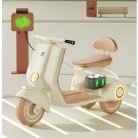 6v Small Vintage Electric Vespa Style Bike for kids 3 Wheel Motorcycle On Installment By HomeCart