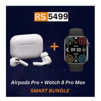 Smart Bundle Offer Airpods Pro + Watch 8 Pro Max Smart Watch - ON INSTALLMENT