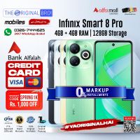 Infinix Smart 8 Pro | 4GB RAM | 128GB Storage | 12 Months Installment | PTA Approved | 1 Year Warranty | The Original Bro Mobiles