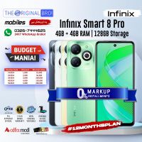 Infinix Smart 8 Pro 4GB RAM 128GB Storage | PTA Approved | 1 Year Warranty | Installment - The Original Bro