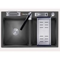 Glam Gas - Kitchen Sink Life Style 57 BK Double Bowl Hand Made with Accessories Black - 57BK (SNS) - INSTALLMENT