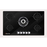 Glam Gas - Built In Hob 903 Glass 5 Burner Glass with 3 Nozzle Br - 903G (SNS) - INSTALLMENT