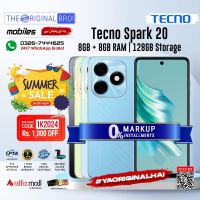 Tecno Spark 20 8GB RAM 128GB Storage | PTA Approved | 1 Year Warranty | Installment Upto 12 Months - The Original Bro